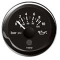 VDO ViewLine Engine Oil Pressure 10Bar Black 52mm gauge